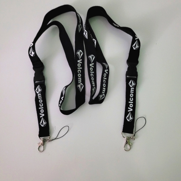 Volcom Black One Size Lanyards with Clip (2) - Picture 1 of 7